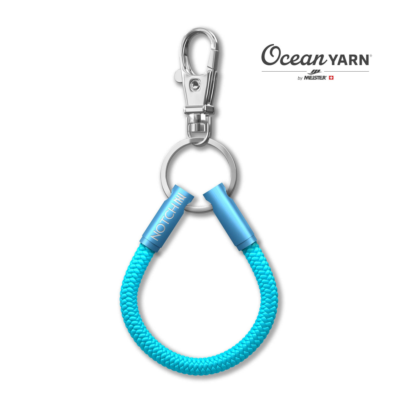 Bluetits OceanYarn NOTCH Loop - Aqua Marine with blue aluminium ends