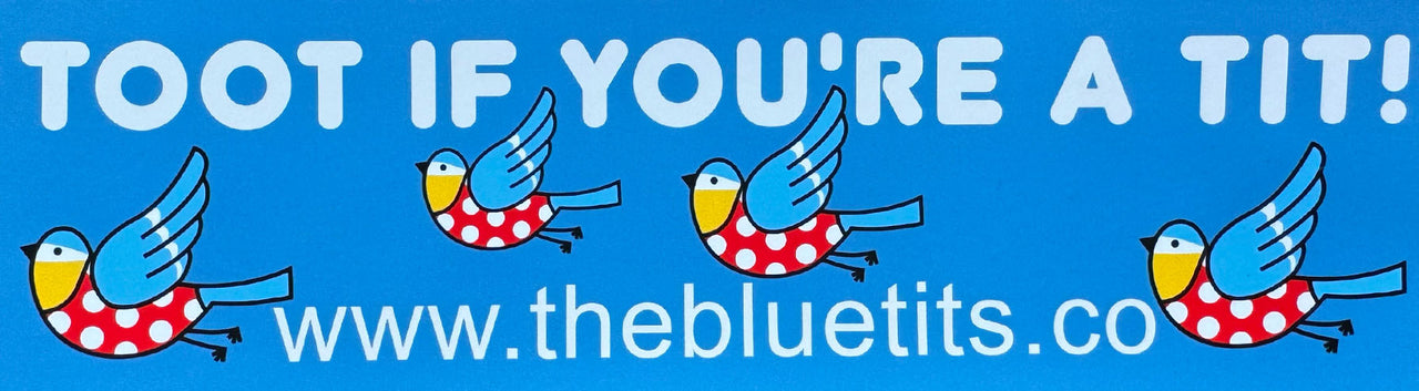 Bluetit Window Cling - Toot If You're a Tit