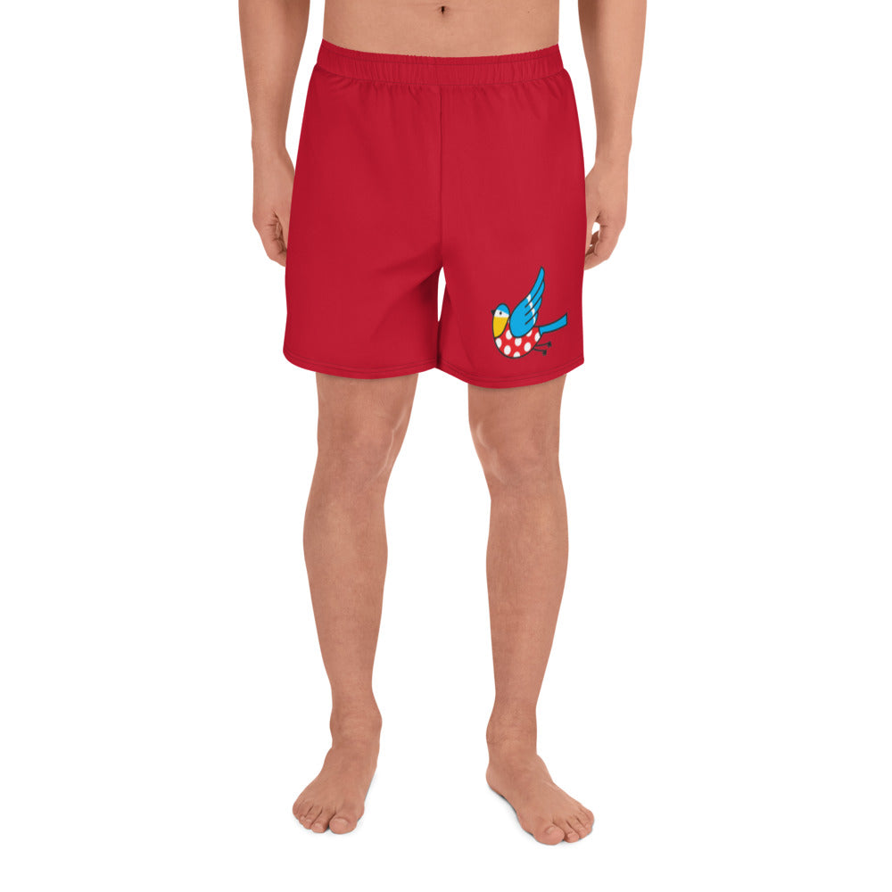 The Bluetits Red Relaxed Fit Shorts