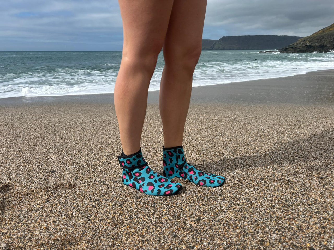 YULEX EasyOff™ Swimming Socks; Leopard
