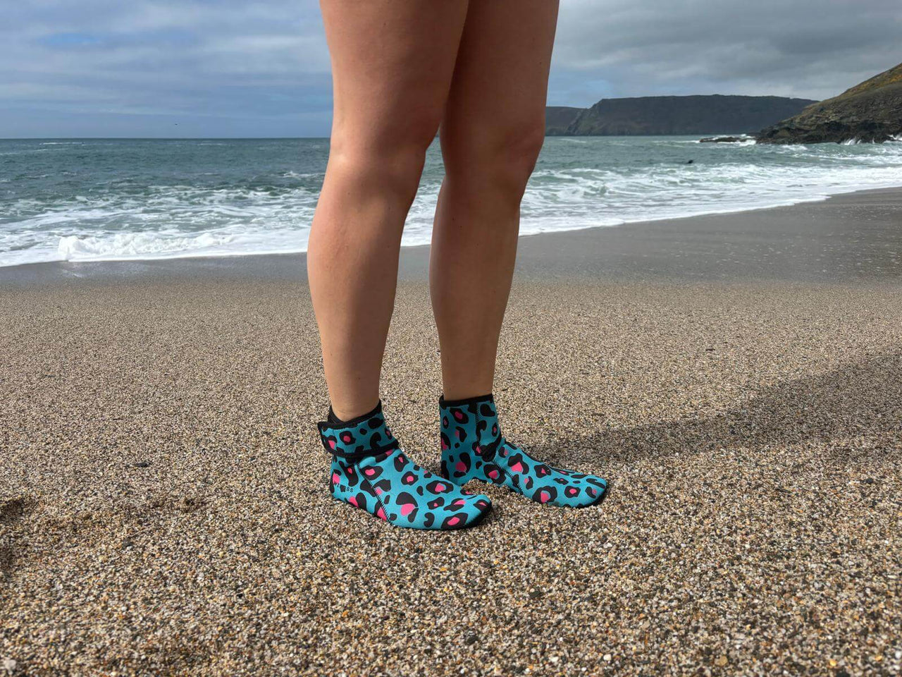 YULEX EasyOff™ Swimming Socks; Leopard