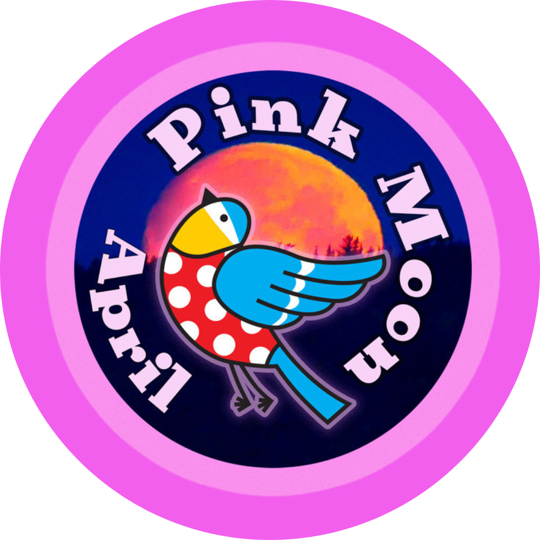 Pink Moon Bluetit Badge