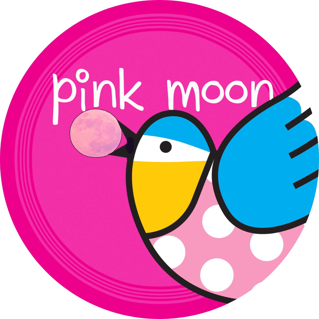 Pink Moon Bluetit Badge