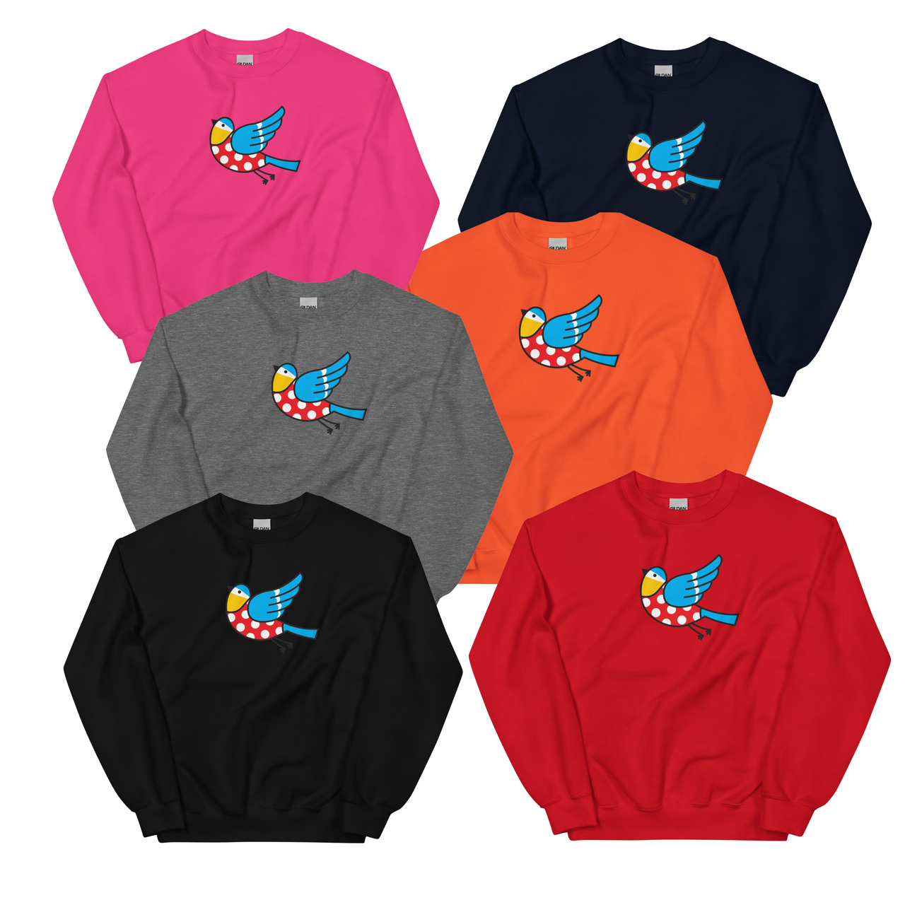 The Bluetits Unisex Crew Neck Sweatshirt (Front Print Only)