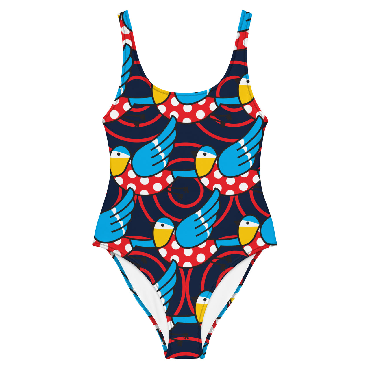 Bluetit Red Swirl Swimsuit