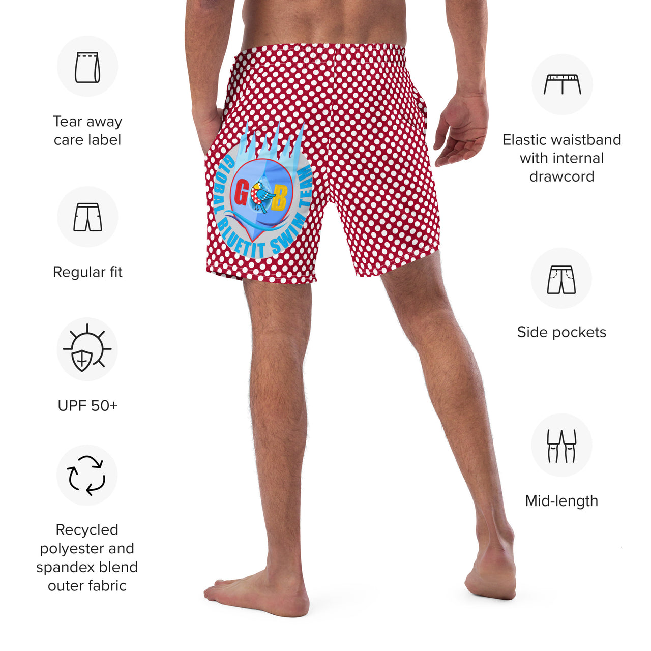Global Bluetit Swim Team Kit - Swim Trunks - Red