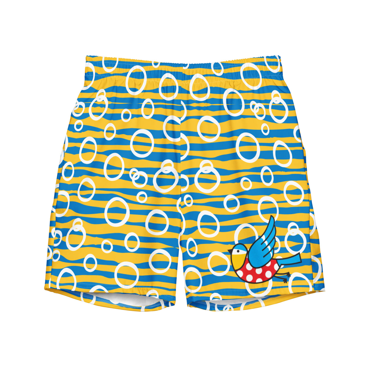 Bluetit Mens Fit Recycled Swim Shorts - Bubbles