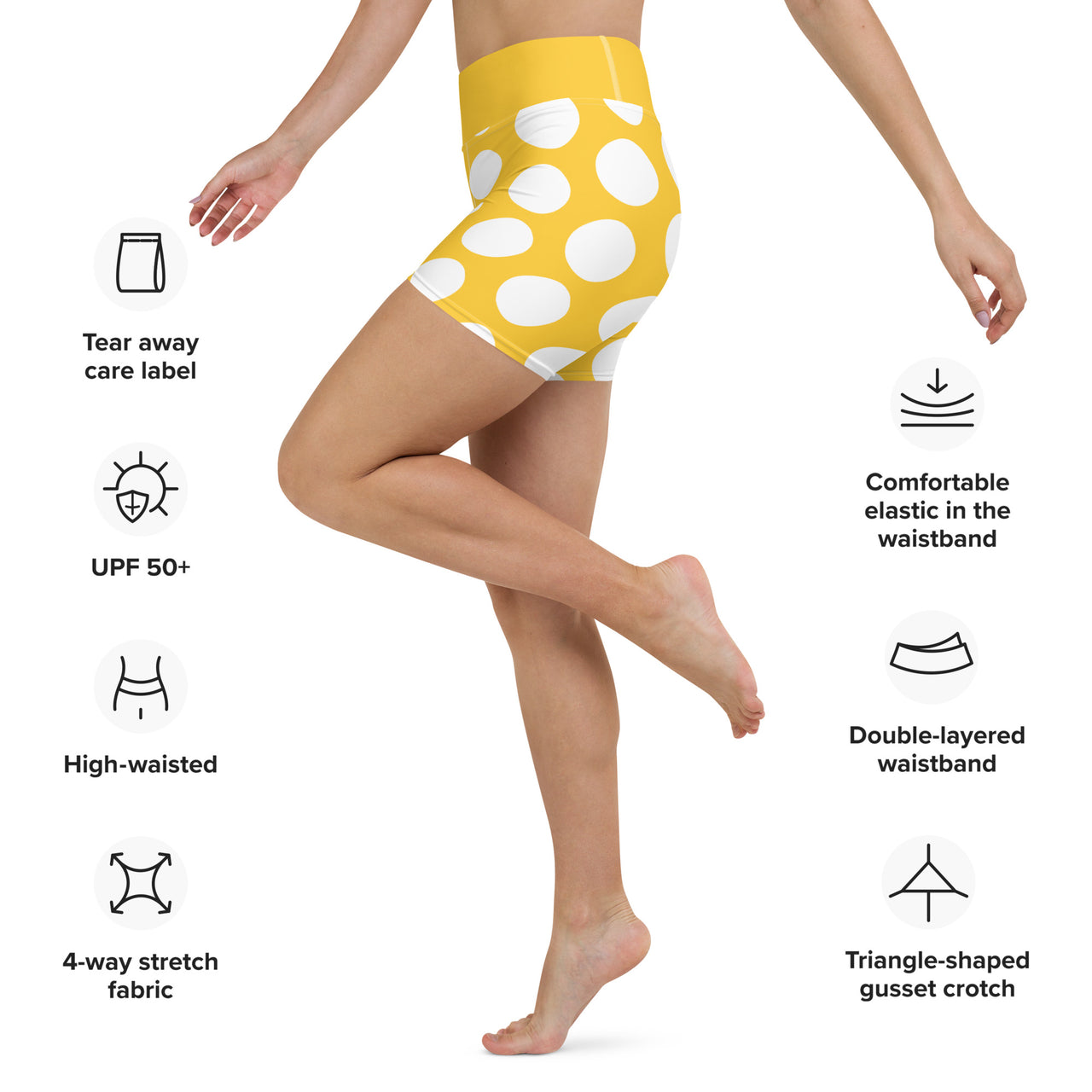 Bluetit Swim Shorts - Polka Dot Yellow