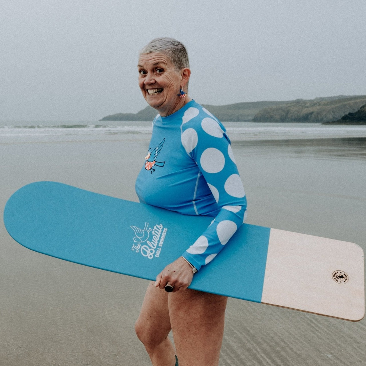 The Bluetits Women's Fit Rash Vest - Blue