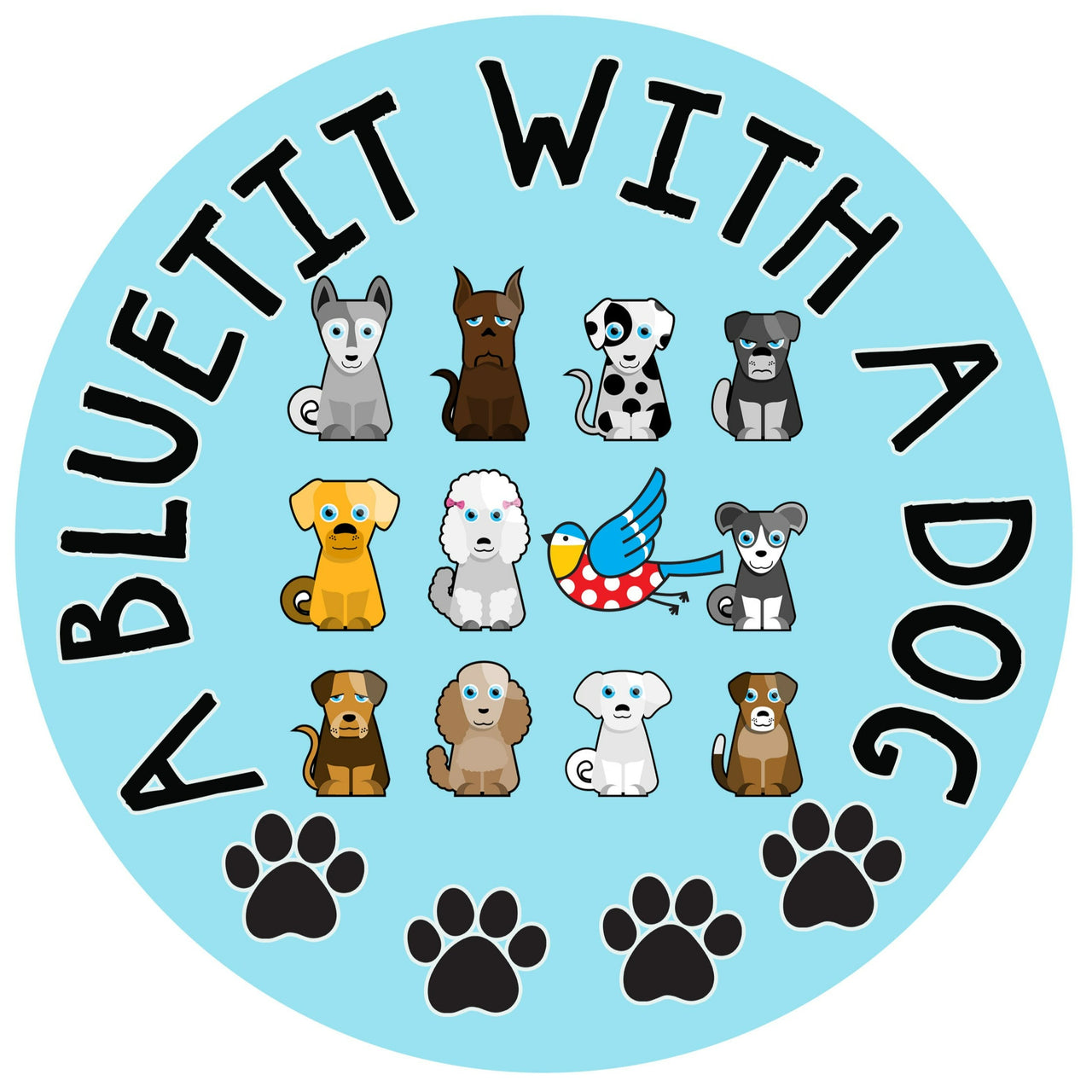 A Bluetit With A Dog Badge