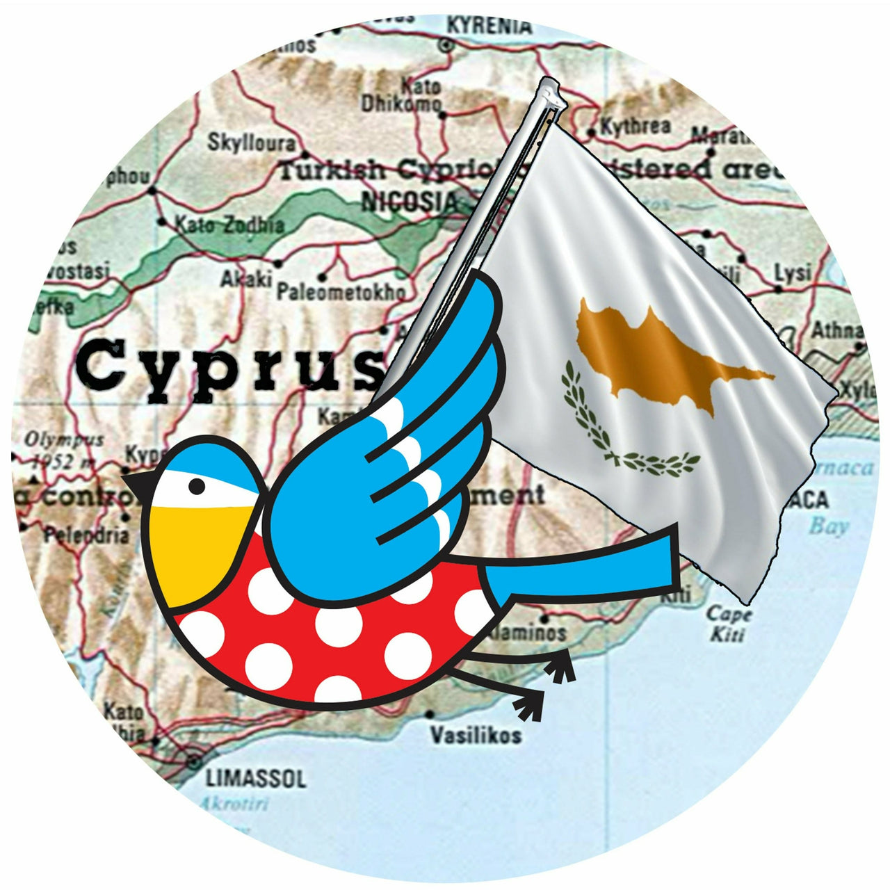 Cyprus Bluetit Badge (Discontinued)