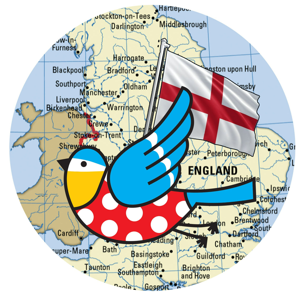 English Bluetit Badge