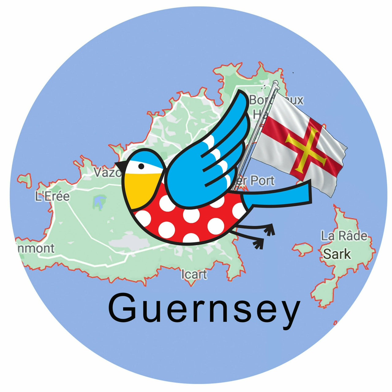 Guernsey Bluetit Badge
