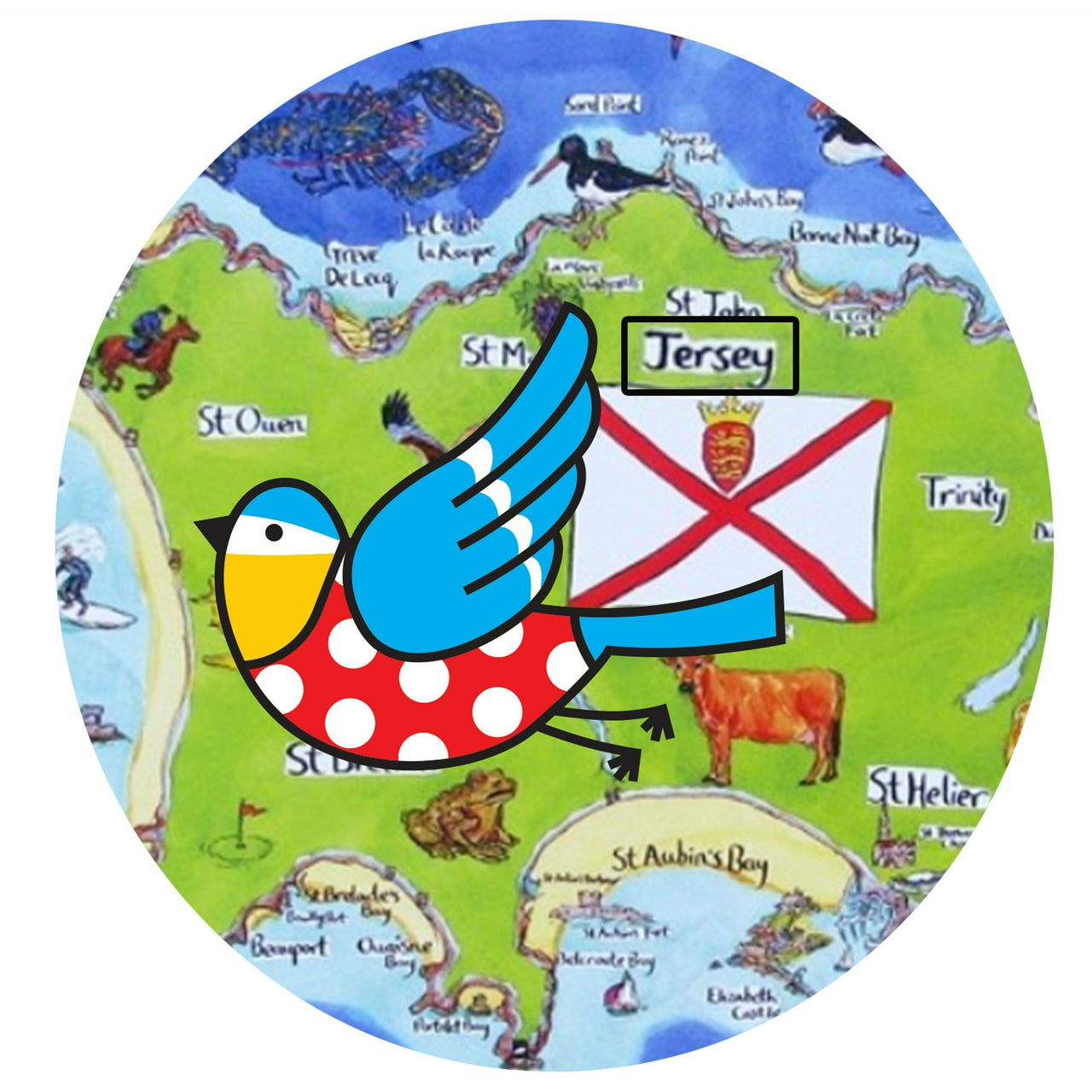 Jersey Bluetit Badge (Discontinued)