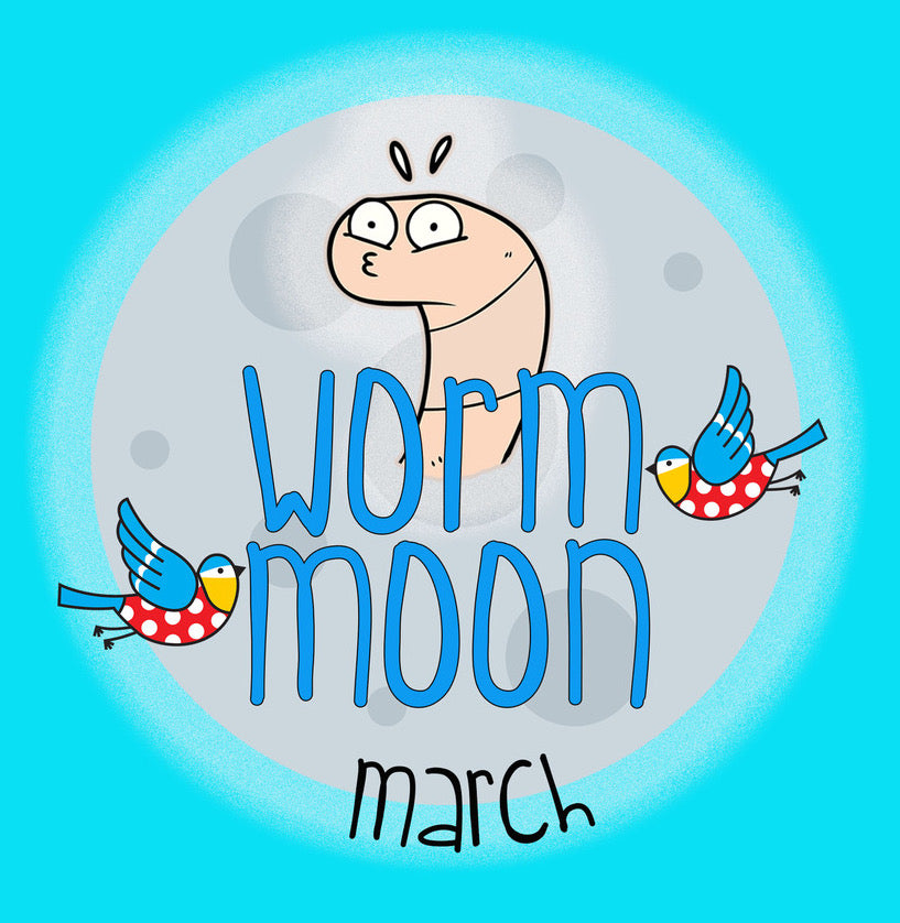 Worm Moon Bluetit Badge