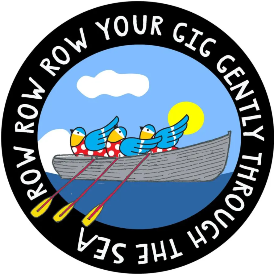 Row your Gig Bluetit Badge