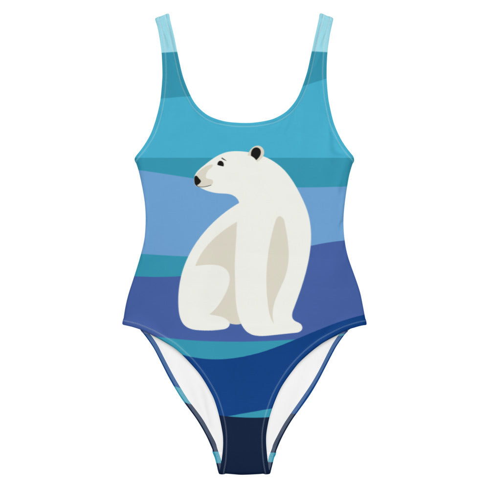 Polar Bear Blue Swimsuit