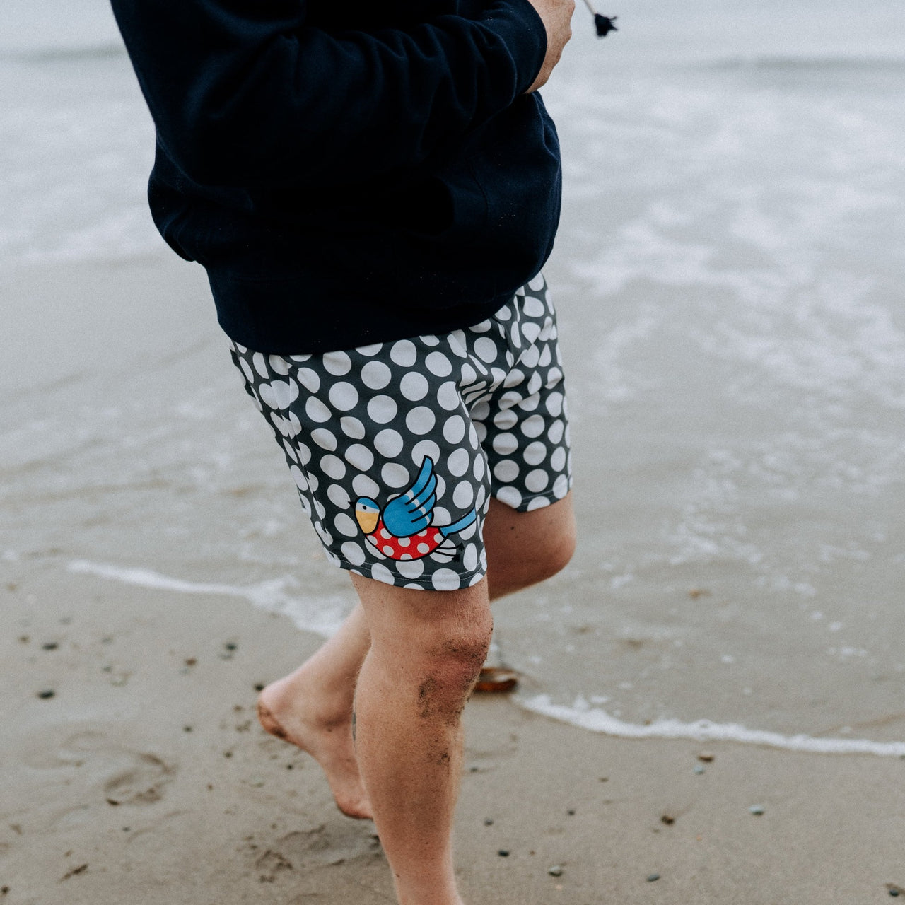 The Bluetits Grey Relaxed Fit Shorts