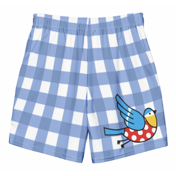 Plaid swim trunks online