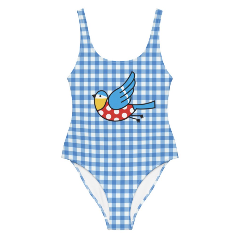 The Bluetits Blue Gingham Swimsuit