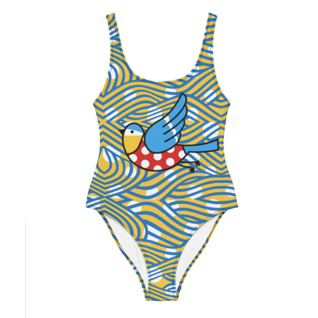 The Bluetits Wavy Swimsuit